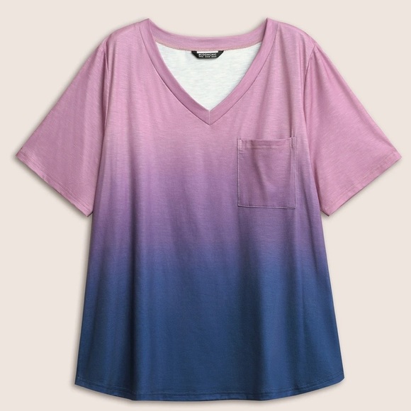 BloomChic Plus Size 2XL  Contrast Patched Pocket T-shirt us18-20 - Picture 6 of 7